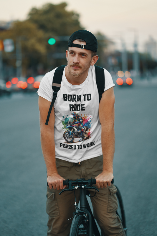 Born to Ride Unisex Cotton Crew Tee - Perfect Vibe for Biking Lovers
