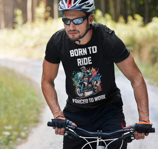 Born to Ride Unisex Cotton Crew Tee - Perfect Vibe for Biking Lovers