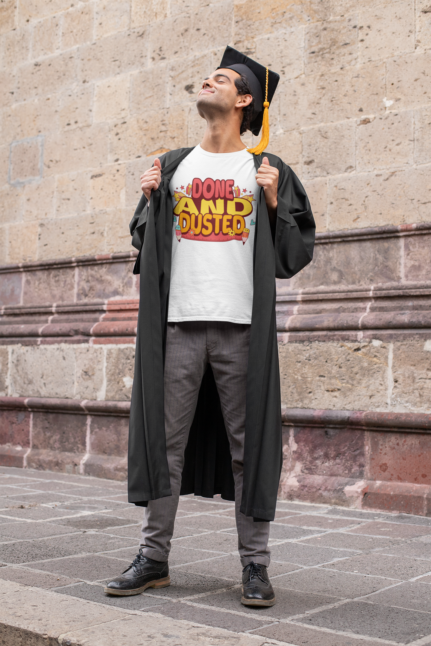 Done and Dusted Fun Graduation Unisex Cotton Crew Tee - Summer Vibes