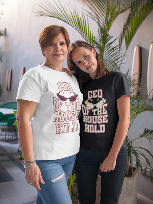 CEO of the Household Trendy Family Unisex Cotton Crew Tee – For Mothers Day